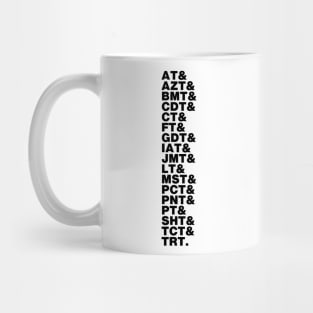 Long Distance Trails Helvetica List Mug